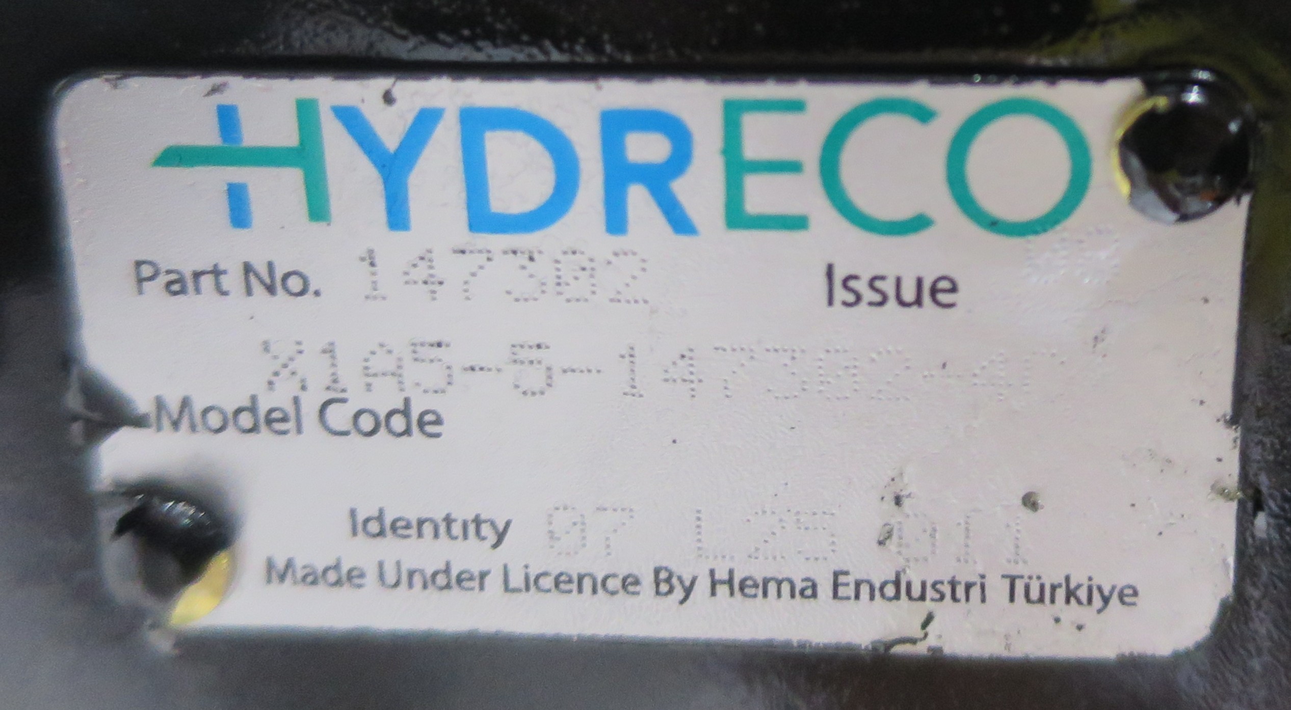 5H2/40141POW - HYDRECO No. X1A50235023-147302-4C - White House