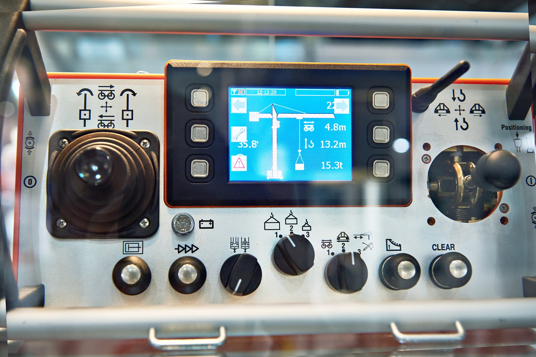 Control panel with LCD for building tower crane