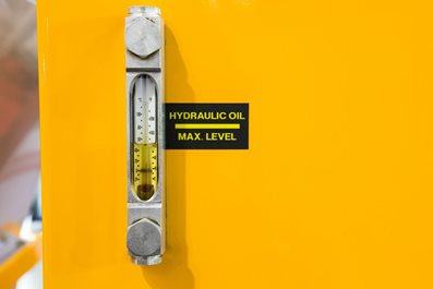 Oil sight glass level monitor for hydraulic oil and thermometer