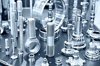 Samples of metal working parts stainless steel