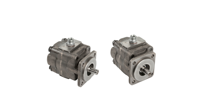 Two hydraulic pump isolated on white Two hydraulic pump isolated on white