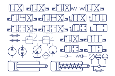 hydraulic elements symbols