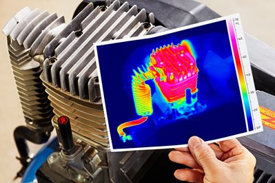 thermography of a compressor
