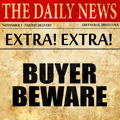 buyer beware, article text in newspaper